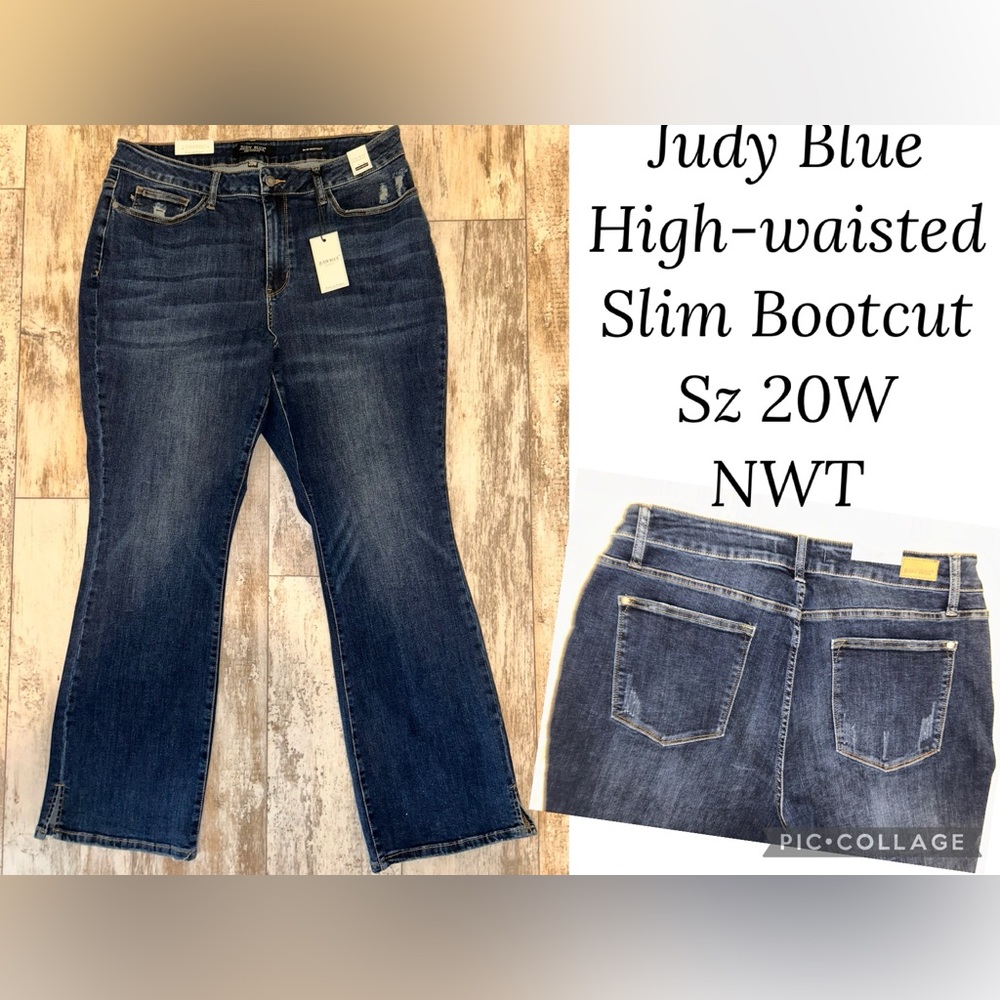 JUDY BLUE High-Waisted Slim-fit Bootcut Jeans Sz 20W NWT